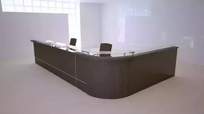 counter office reception desk 3D print model