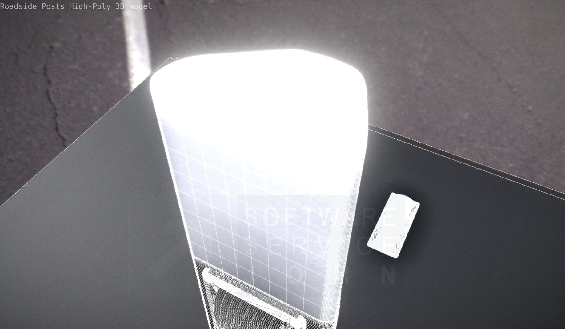 Roadside Posts High-Poly 3D model_46