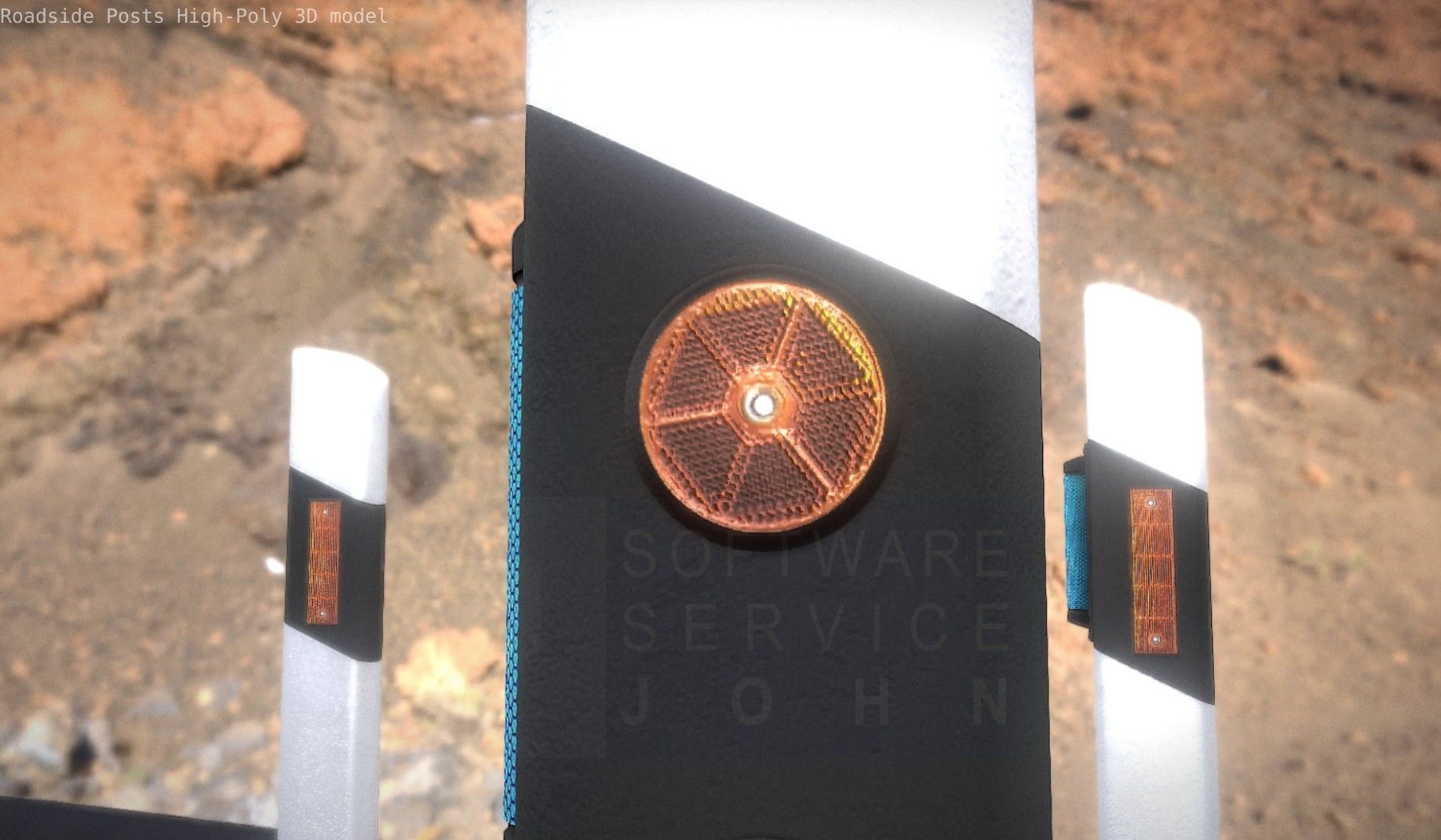 Roadside Posts High-Poly 3D model_26