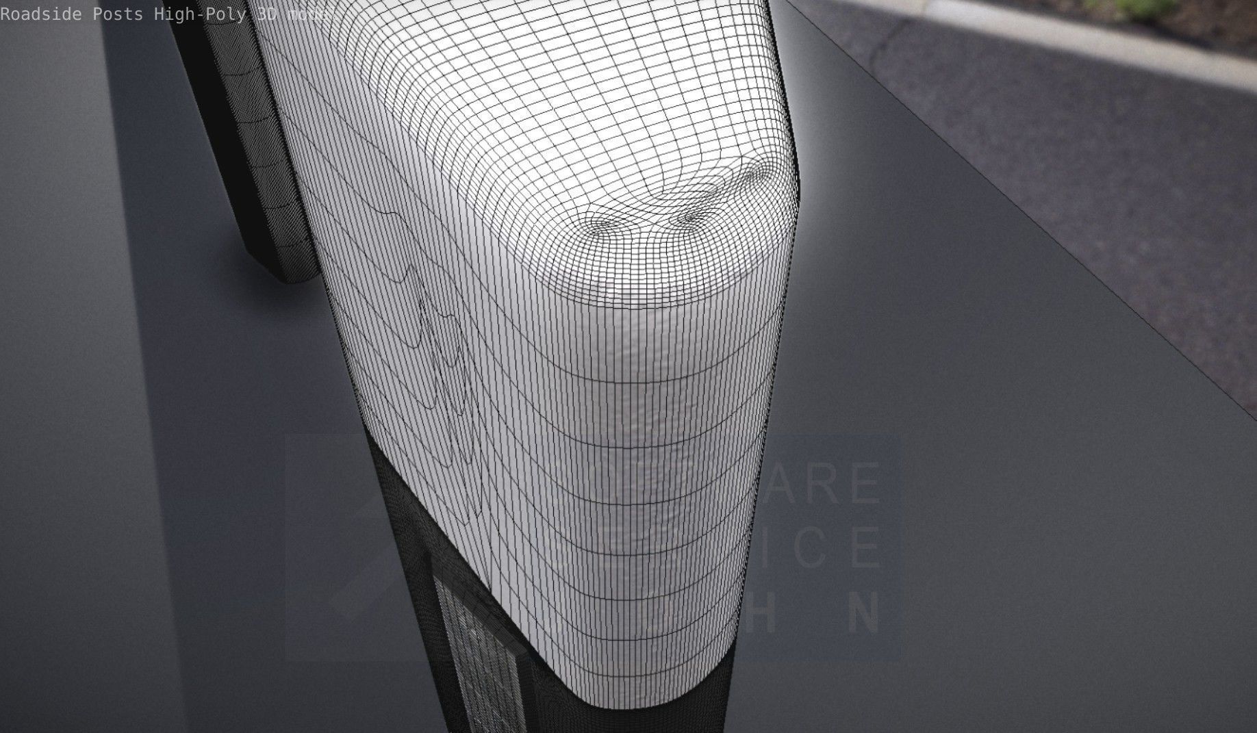 Roadside Posts High-Poly 3D model_50