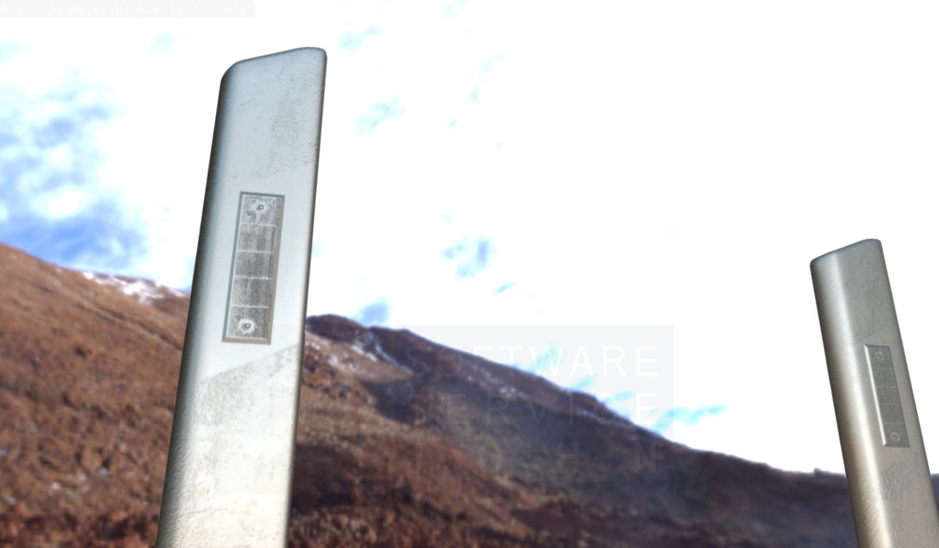 Roadside Posts High-Poly 3D model_70