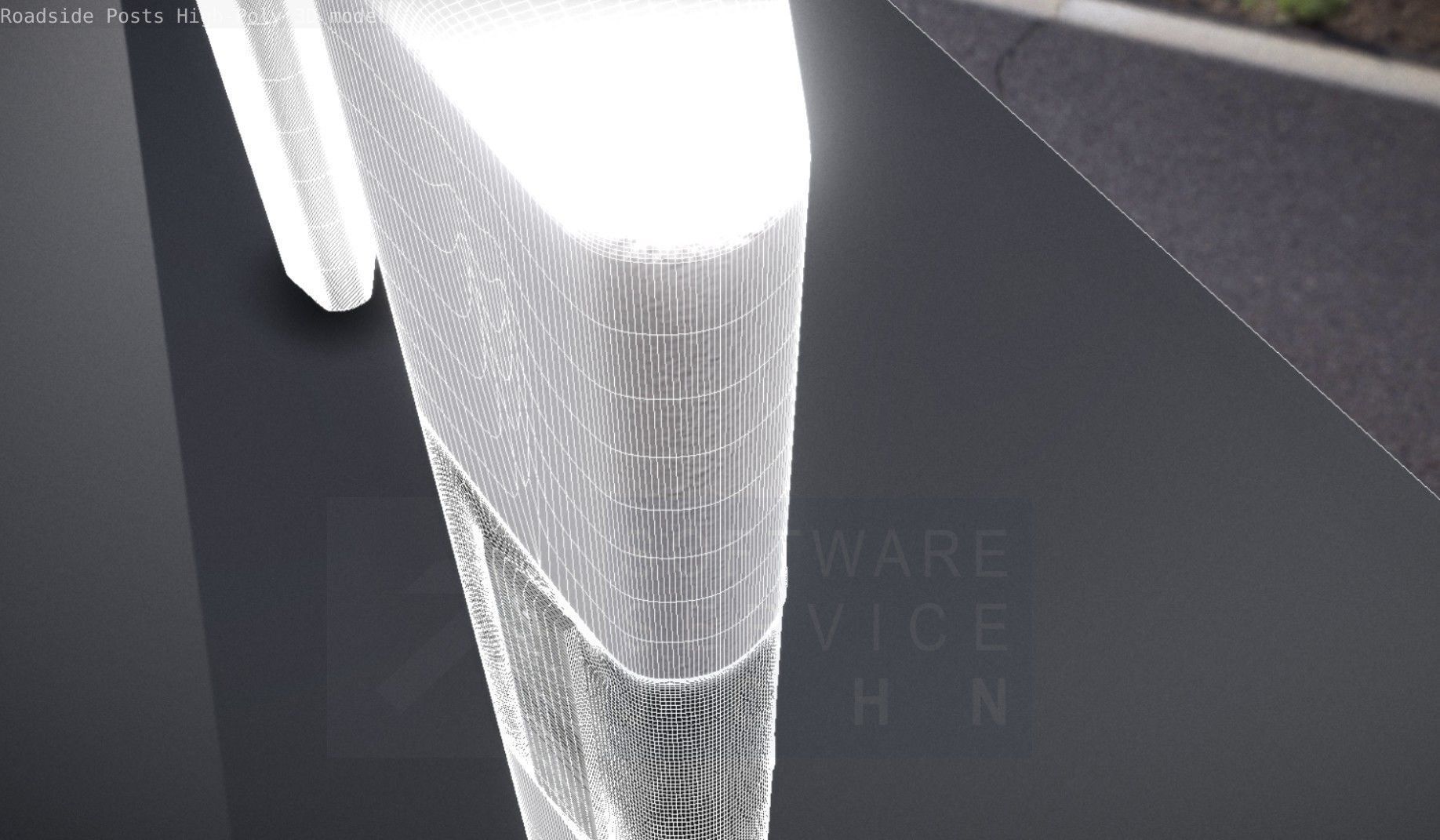 Roadside Posts High-Poly 3D model_47