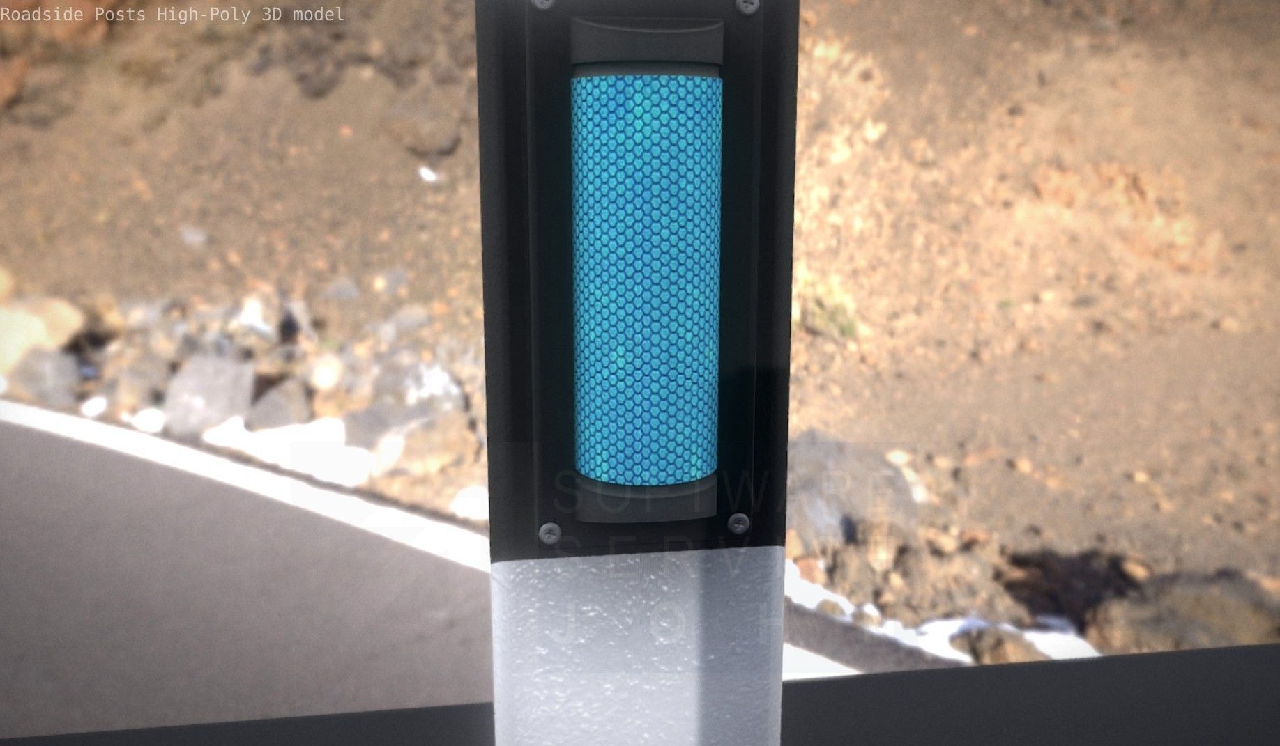 Roadside Posts High-Poly 3D model_35