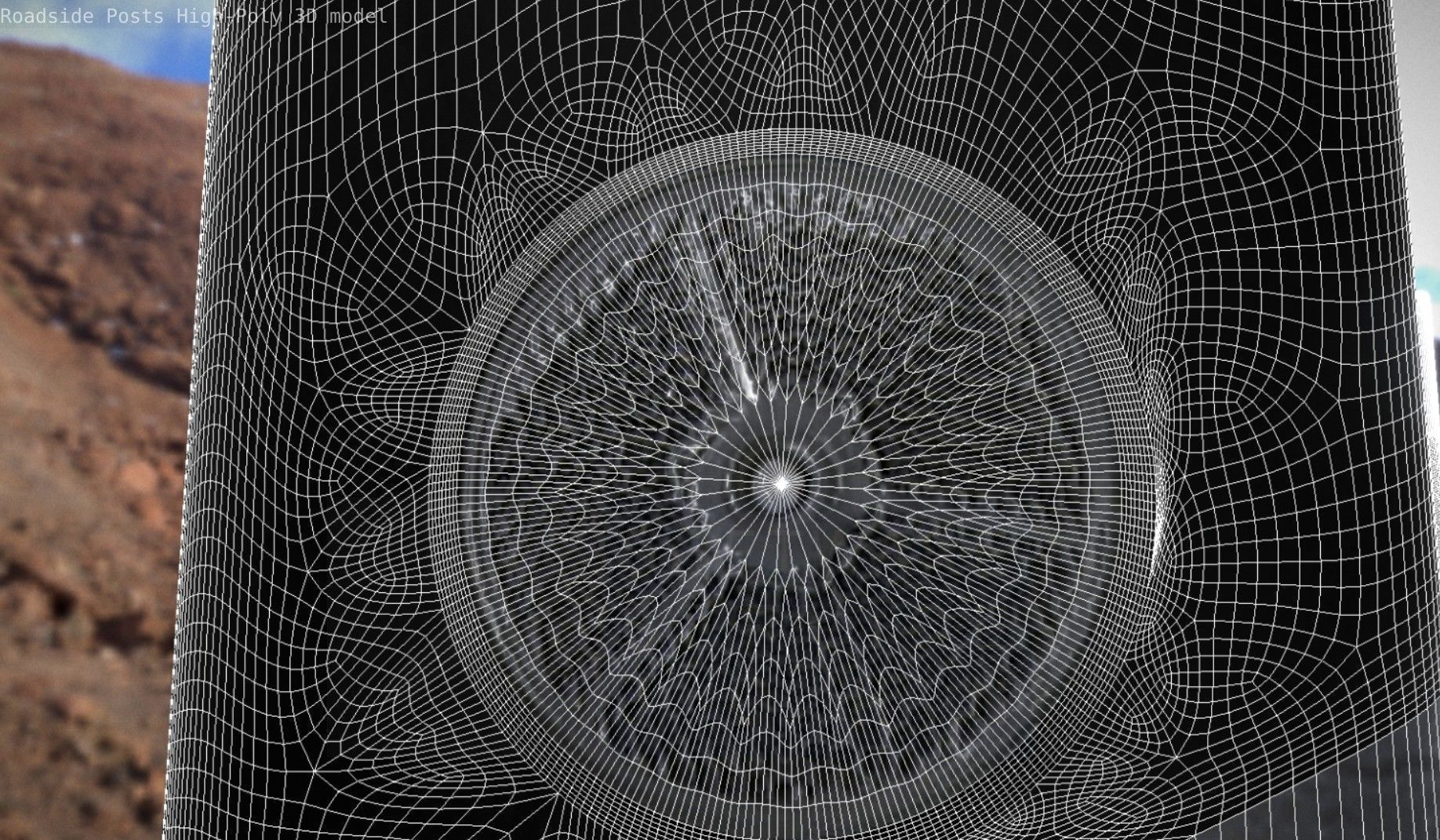 Roadside Posts High-Poly 3D model_49