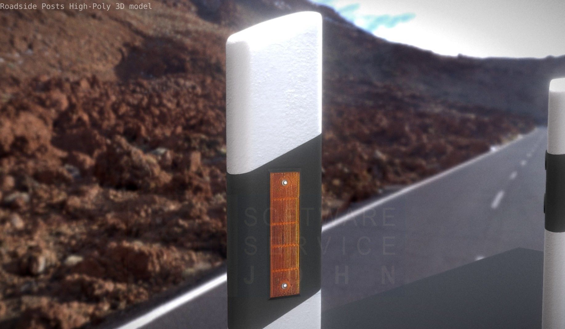 Roadside Posts High-Poly 3D model_19