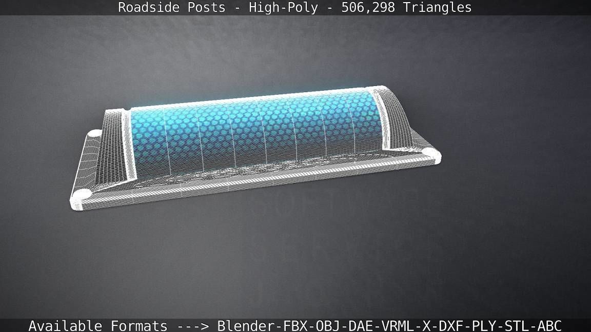 Roadside Posts High-Poly 3D model_144
