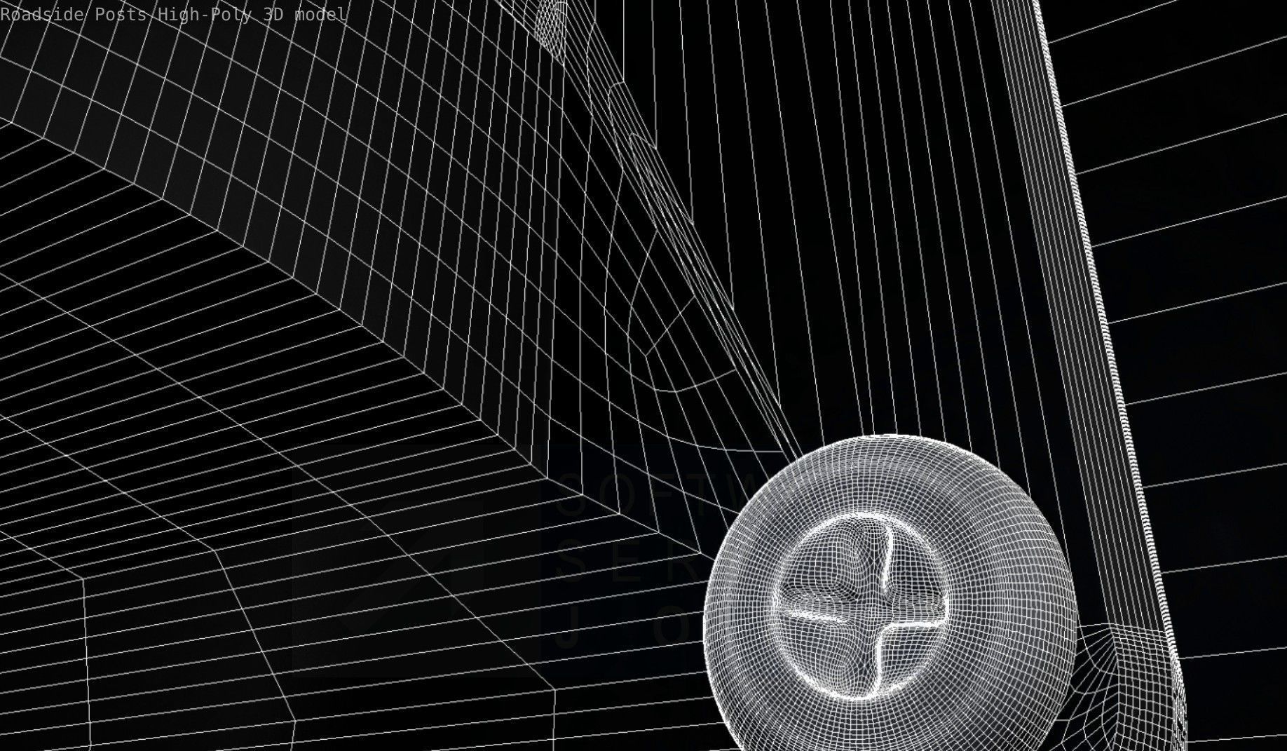 Roadside Posts High-Poly 3D model_45