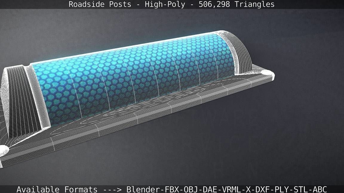 Roadside Posts High-Poly 3D model_141
