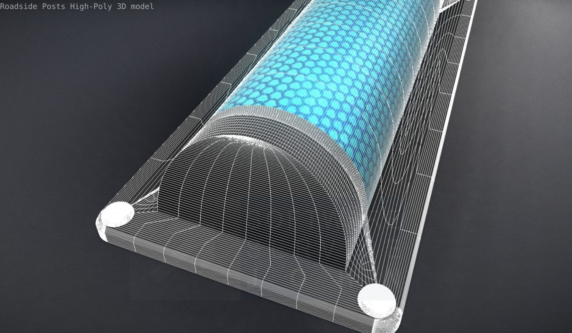 Roadside Posts High-Poly 3D model_58