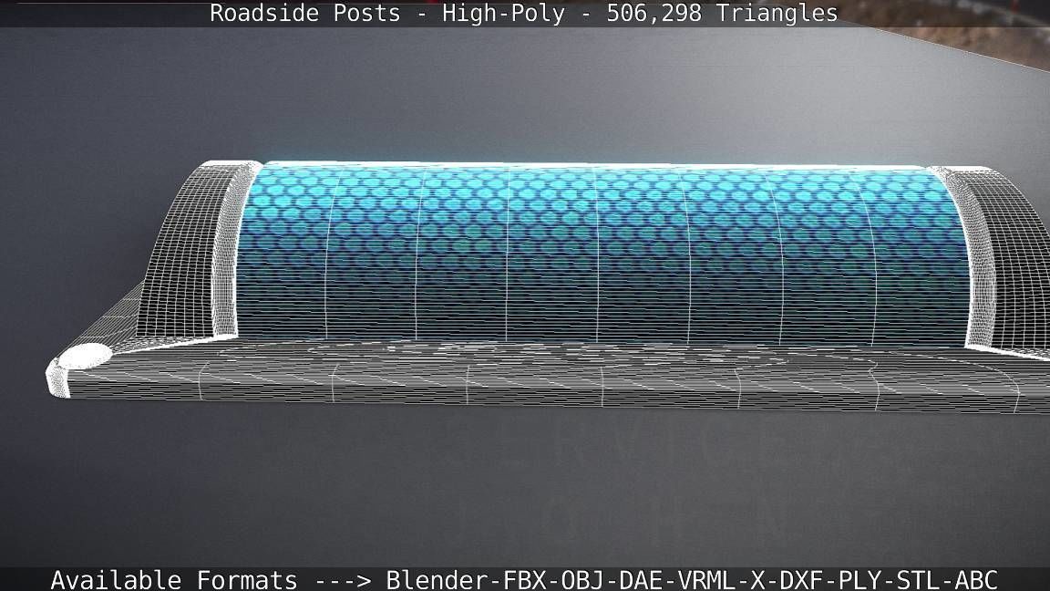 Roadside Posts High-Poly 3D model_139