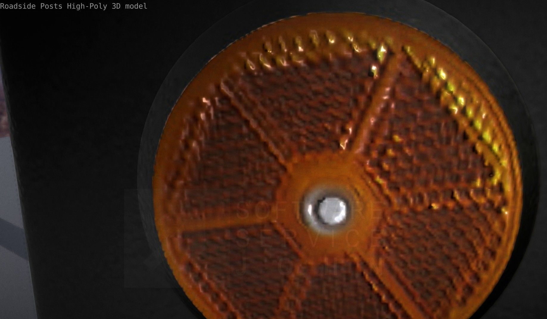 Roadside Posts High-Poly 3D model_25