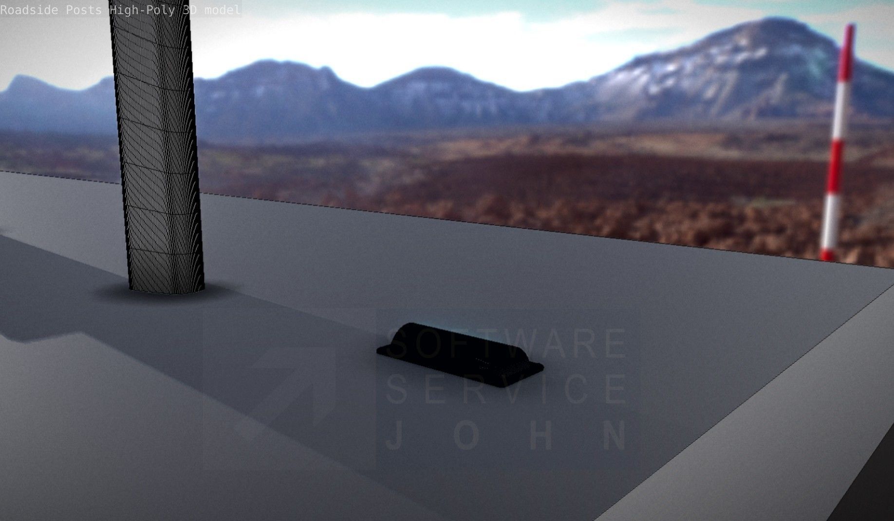 Roadside Posts High-Poly 3D model_53