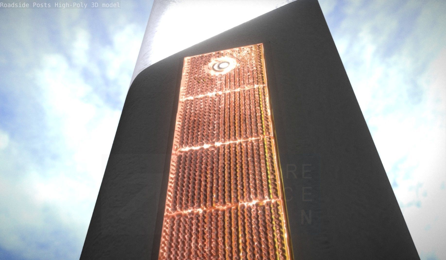 Roadside Posts High-Poly 3D model_22