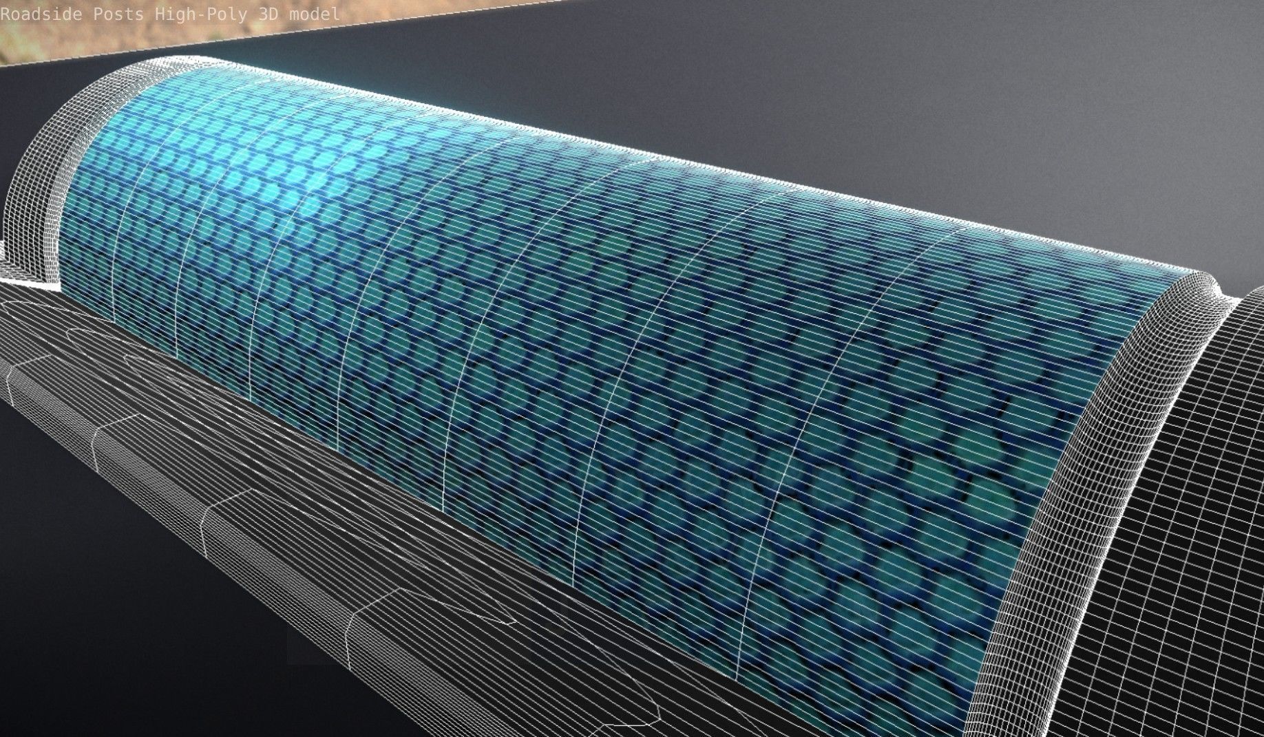 Roadside Posts High-Poly 3D model_62