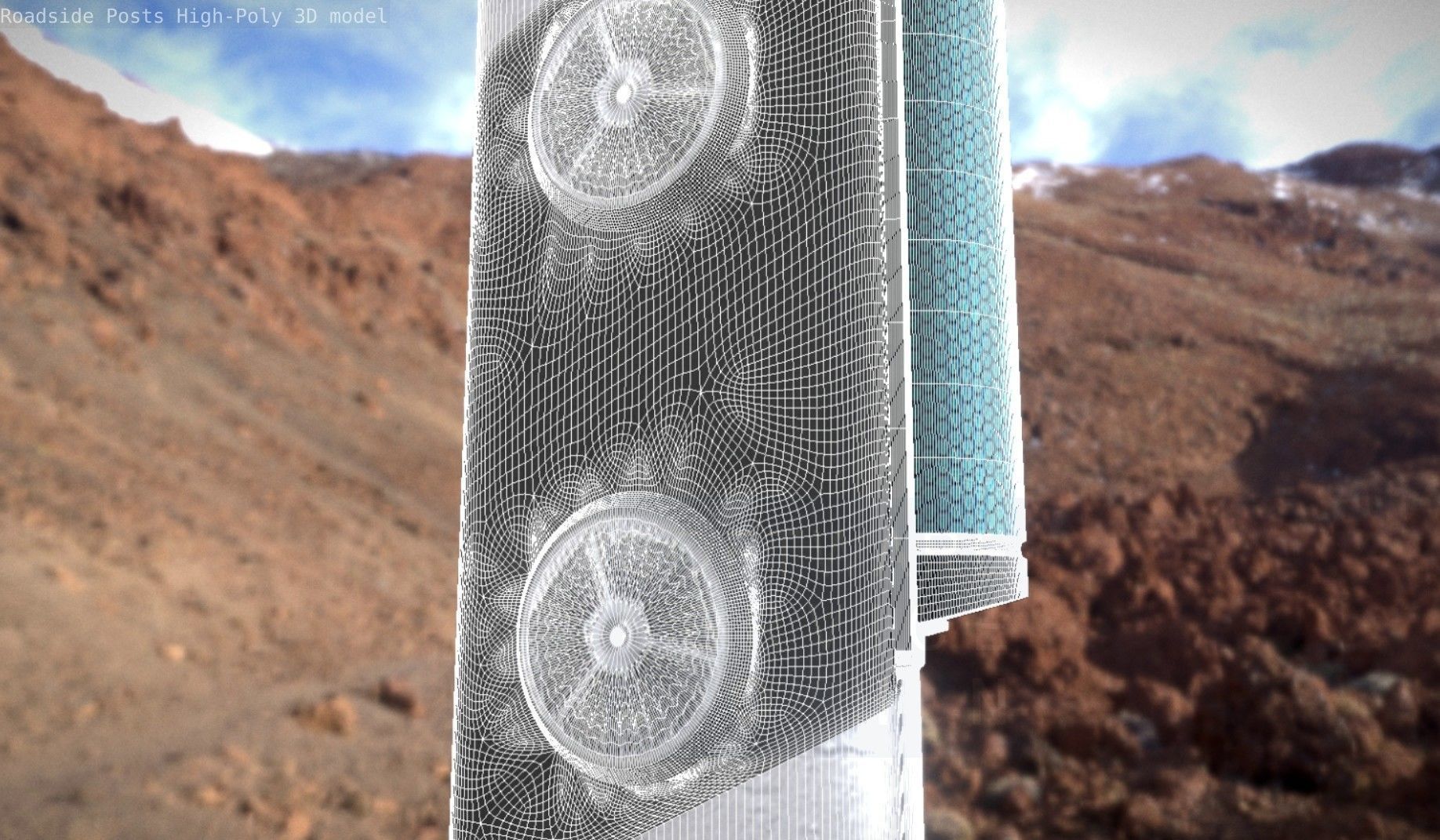 Roadside Posts High-Poly 3D model_42