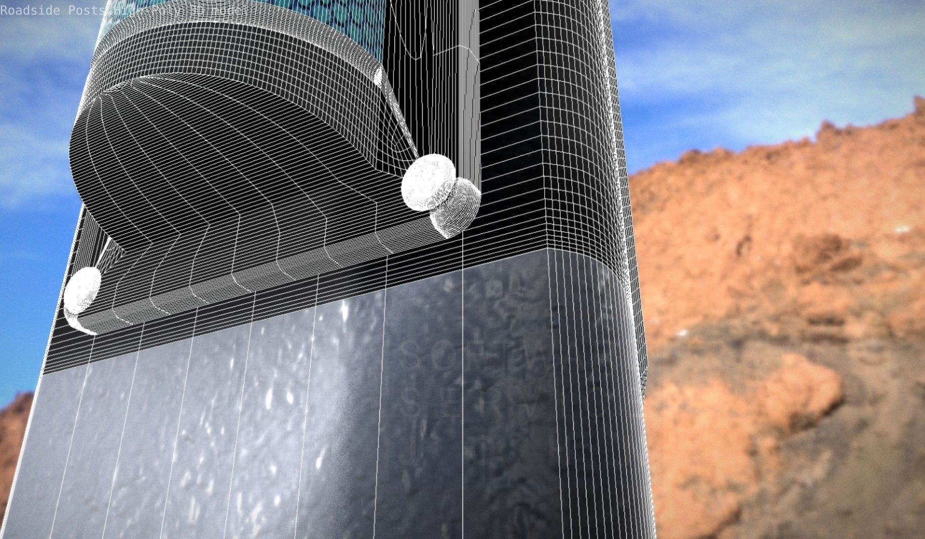 Roadside Posts High-Poly 3D model_44