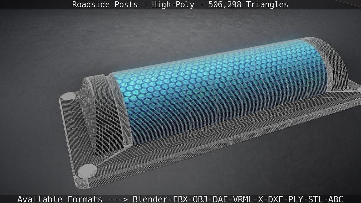 Roadside Posts High-Poly 3D model_137