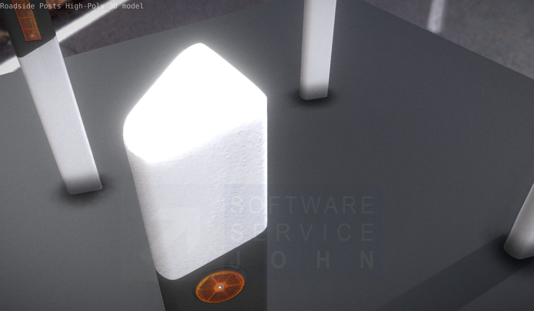 Roadside Posts High-Poly 3D model_32