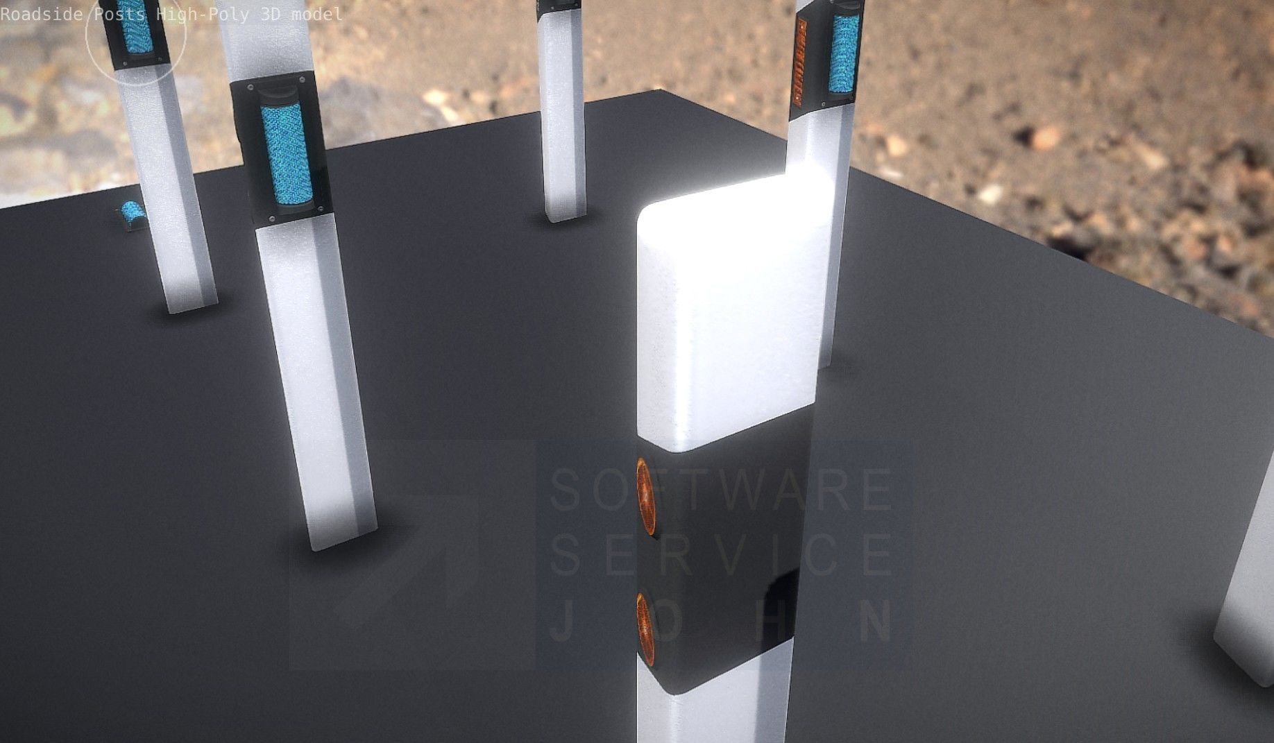 Roadside Posts High-Poly 3D model_34
