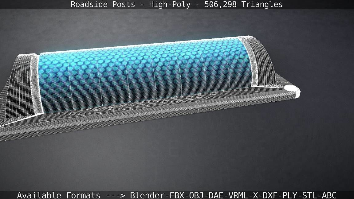 Roadside Posts High-Poly 3D model_143