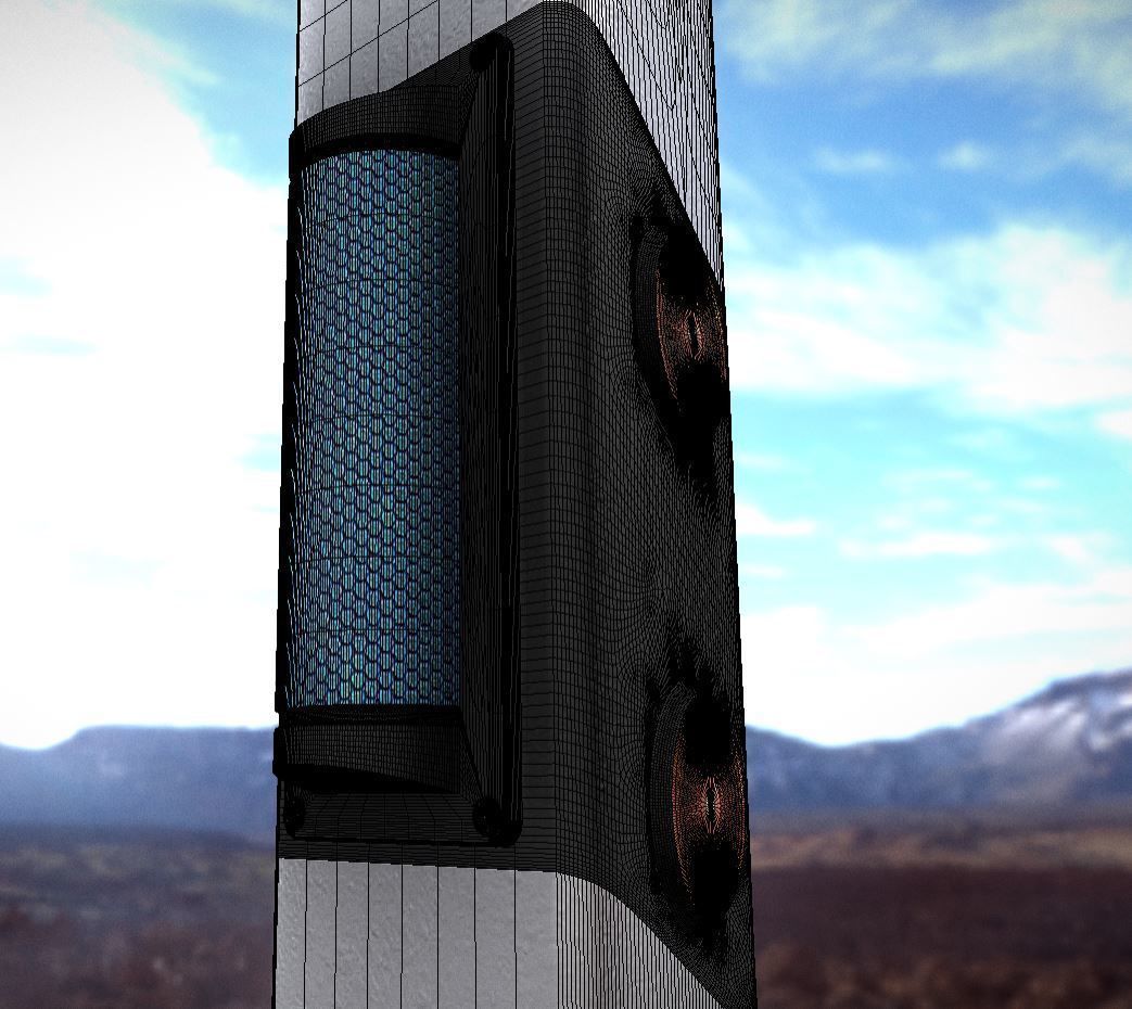 Roadside Posts High-Poly 3D model_4