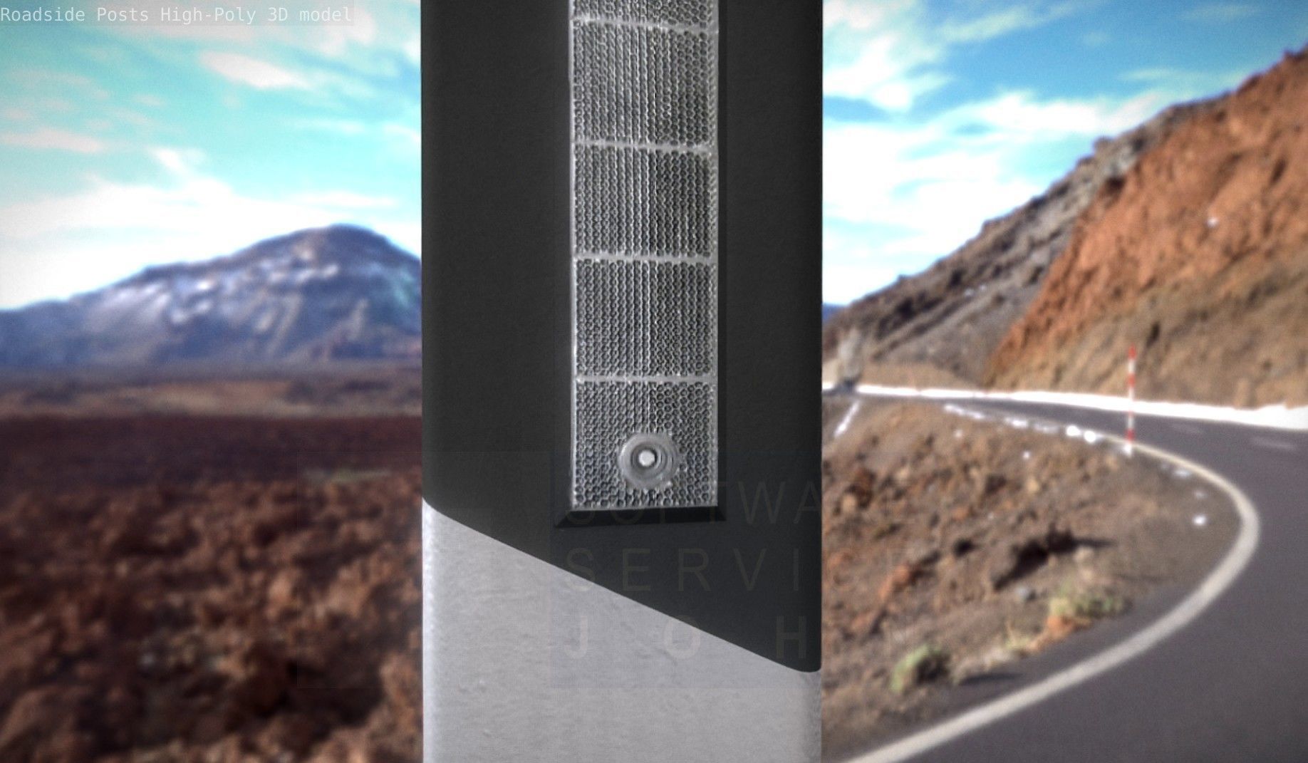 Roadside Posts High-Poly 3D model_29
