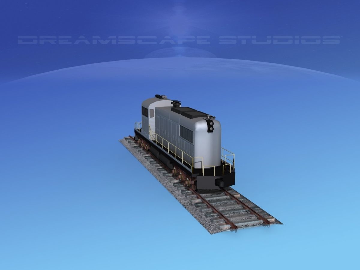 Diesel Locomotive Unmarked 3D model_2