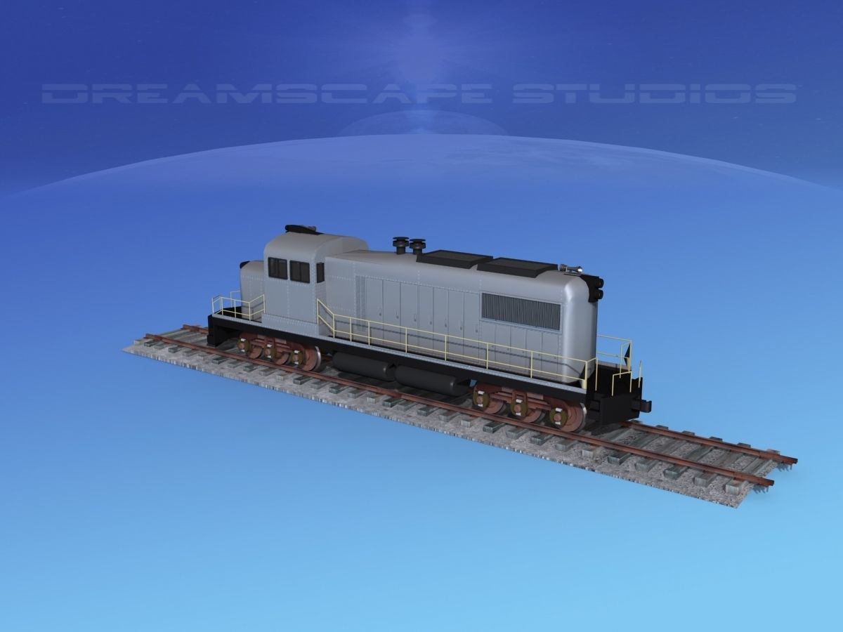 Diesel Locomotive Unmarked 3D model_3