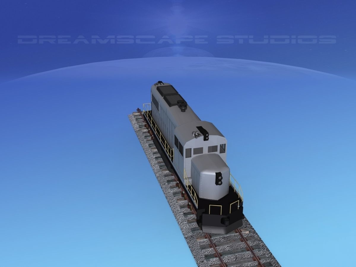 Diesel Locomotive Unmarked 3D model_7