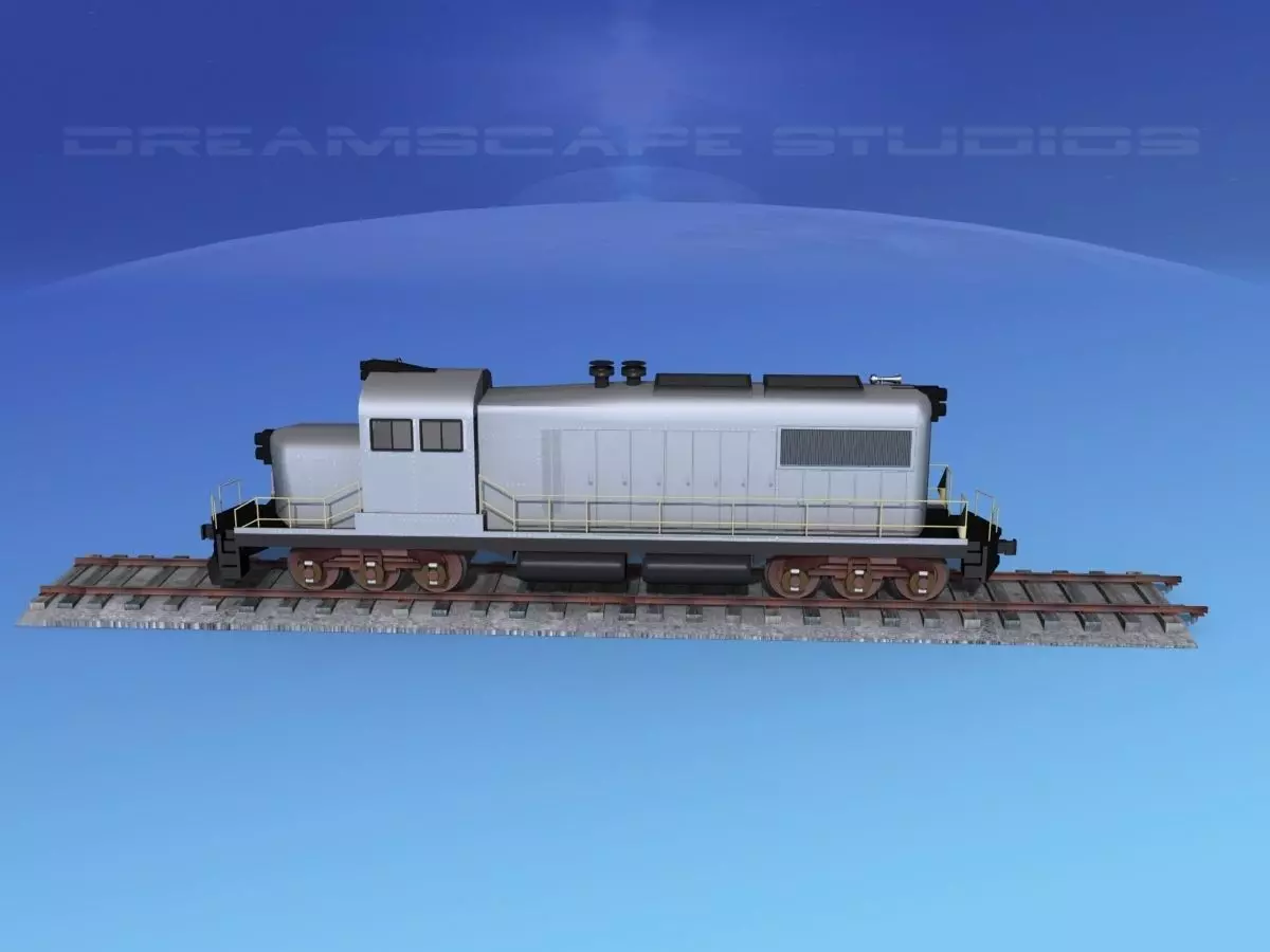 Diesel Locomotive Unmarked 3D model_0