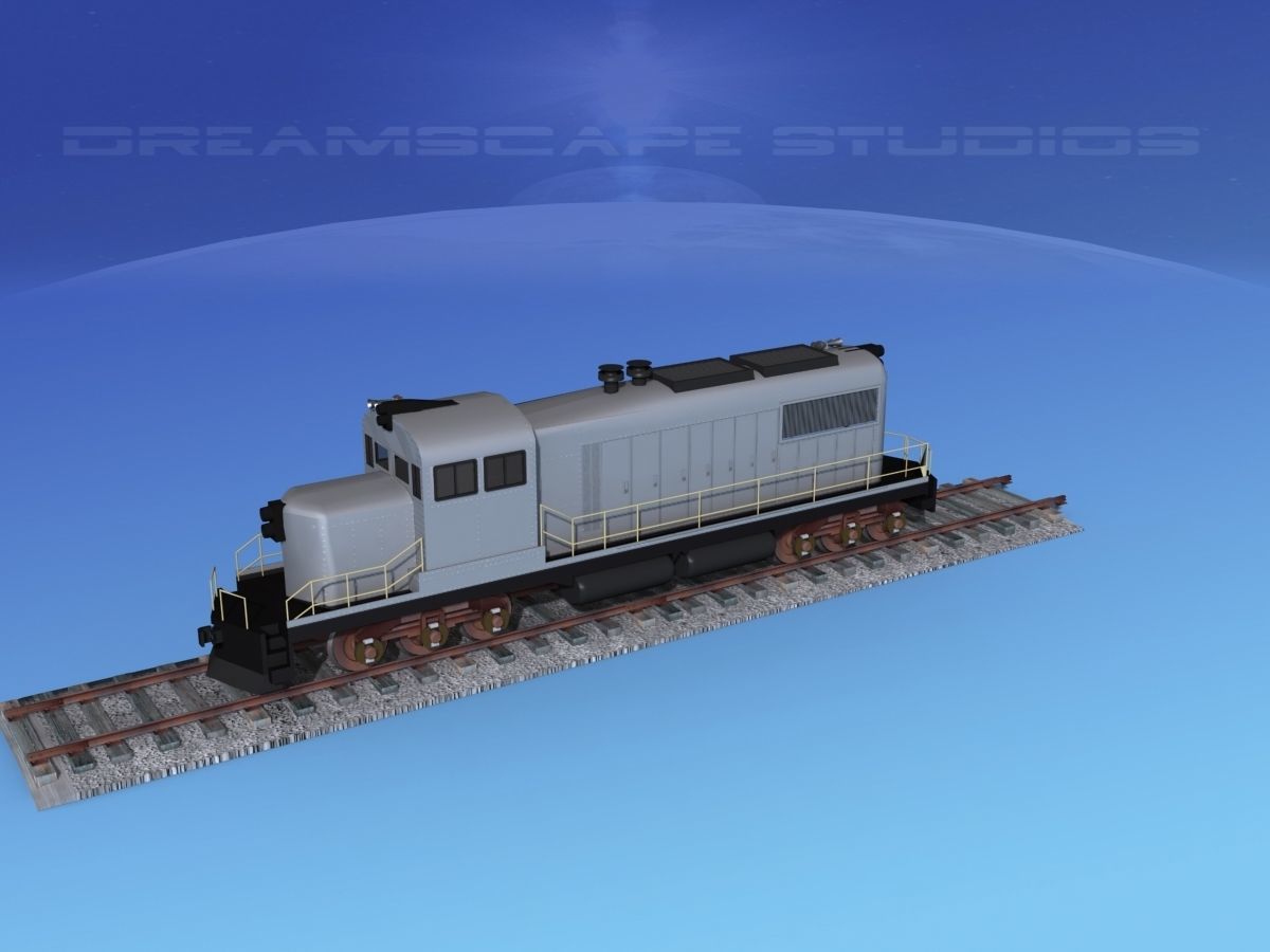 Diesel Locomotive Unmarked 3D model_9
