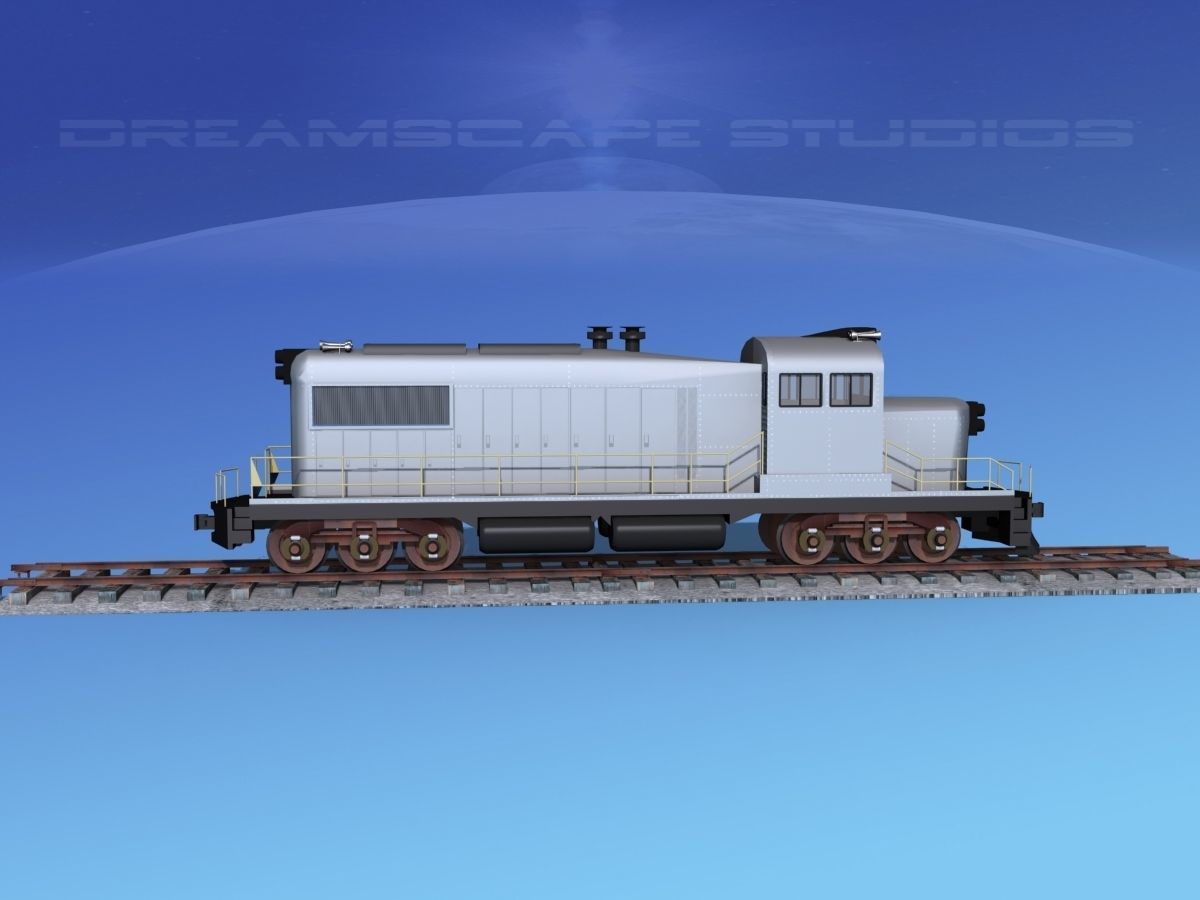 Diesel Locomotive Unmarked 3D model_4