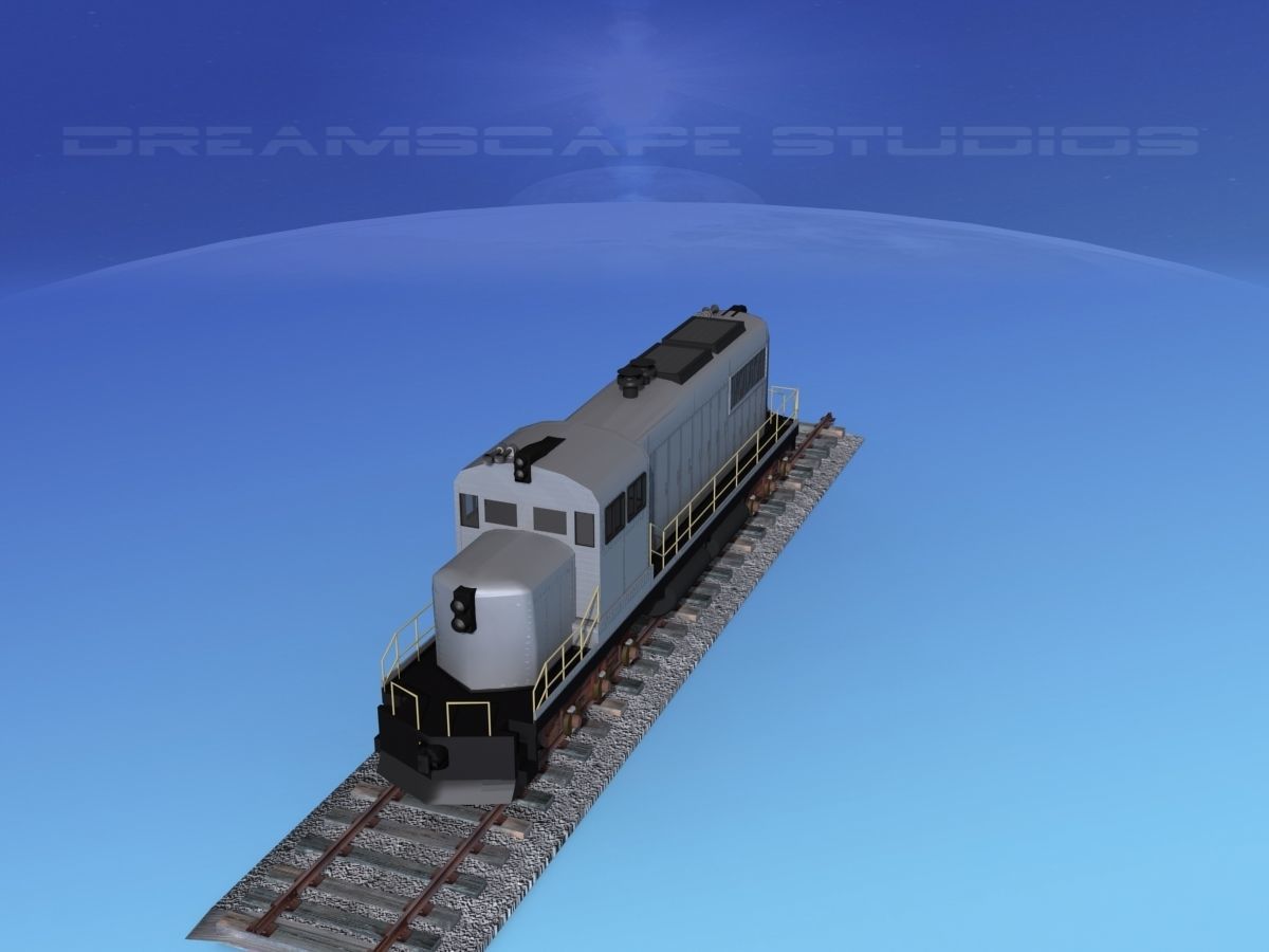 Diesel Locomotive Unmarked 3D model_6