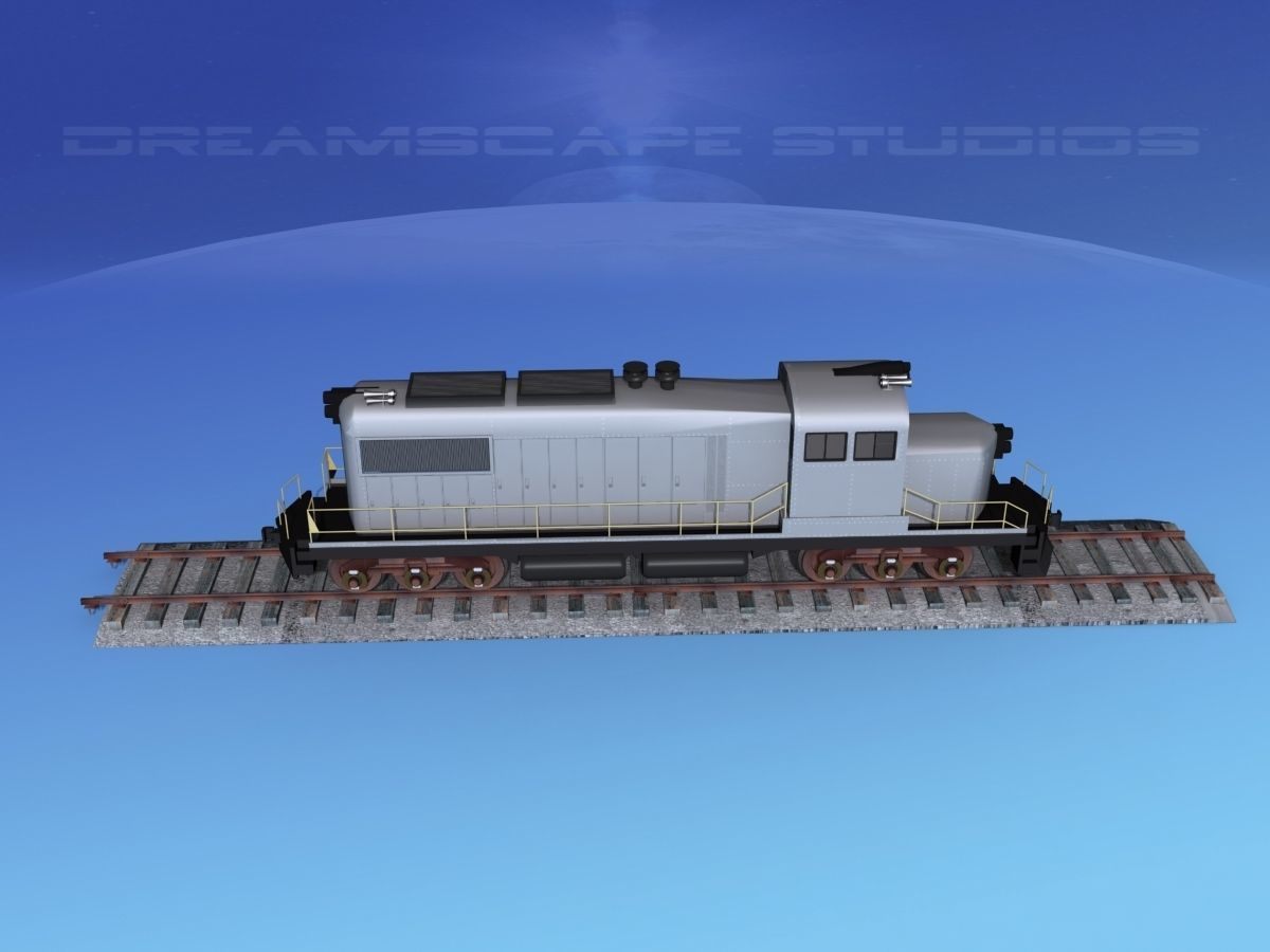 Diesel Locomotive Unmarked 3D model_10