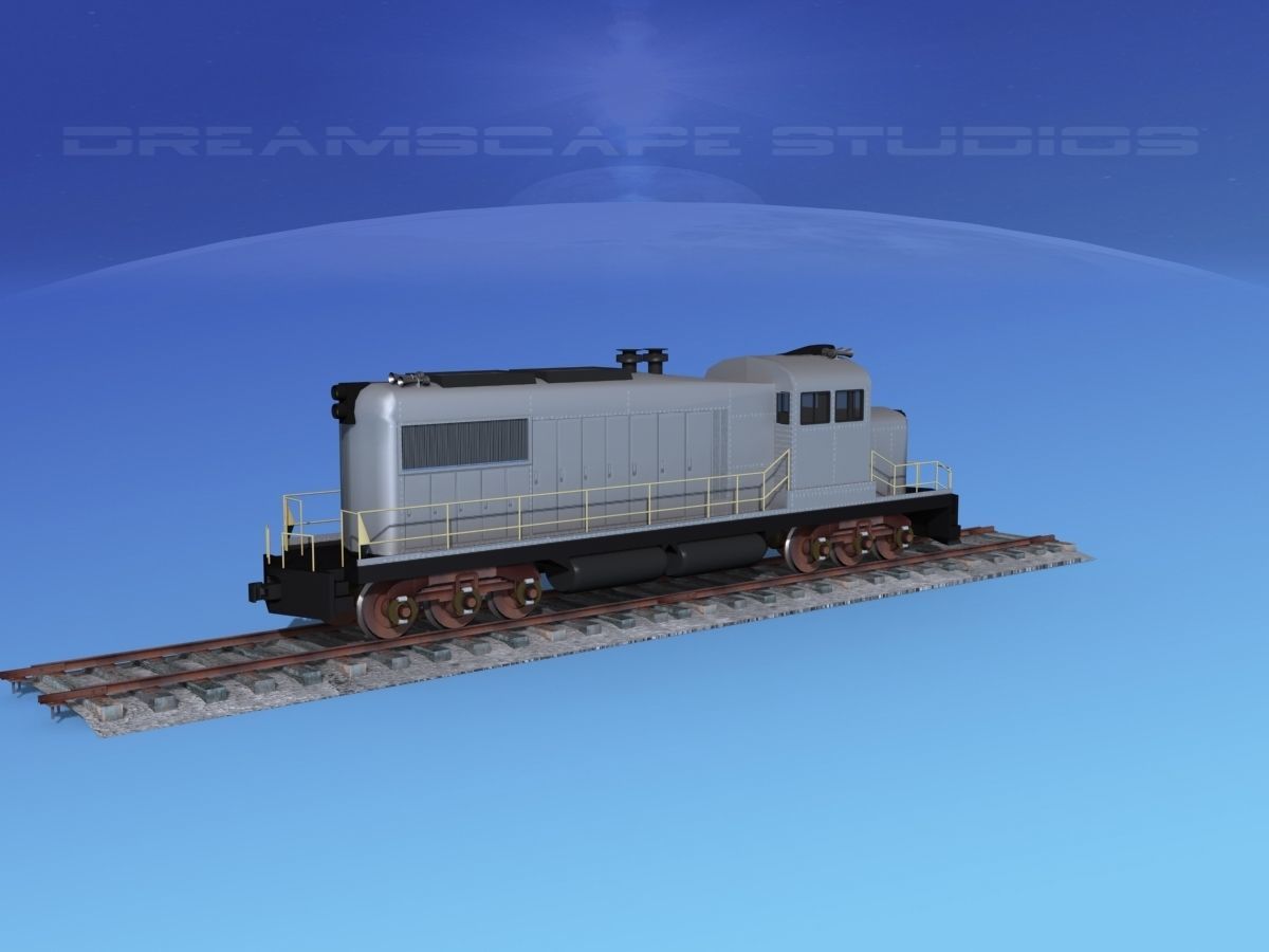 Diesel Locomotive Unmarked 3D model_5