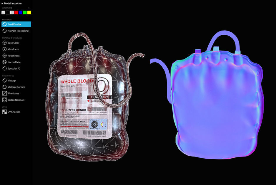 Blood Bag Low-poly 3D model_2