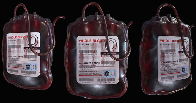 Blood Bag Low-poly 3D model