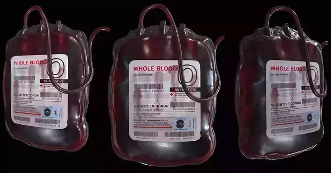 Blood Bag Low-poly 3D model