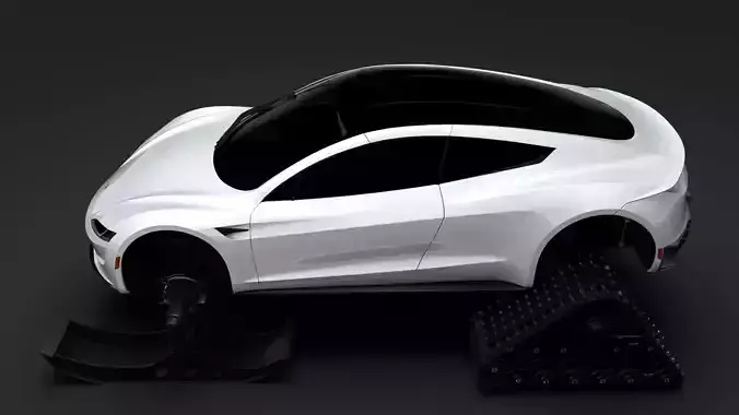 Tesla Roadster Ski 2018 3D model