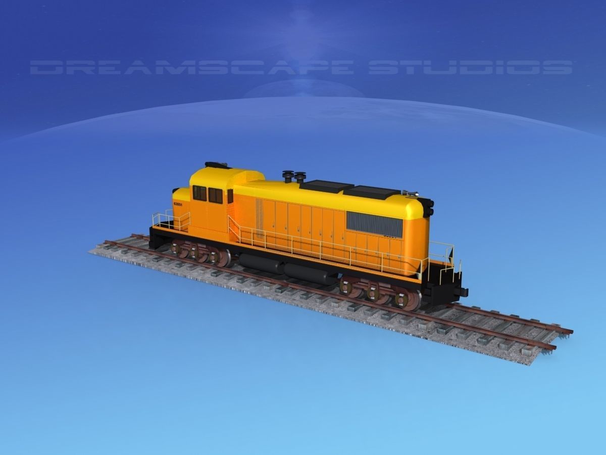 Diesel Locomotive V10 3D model_5