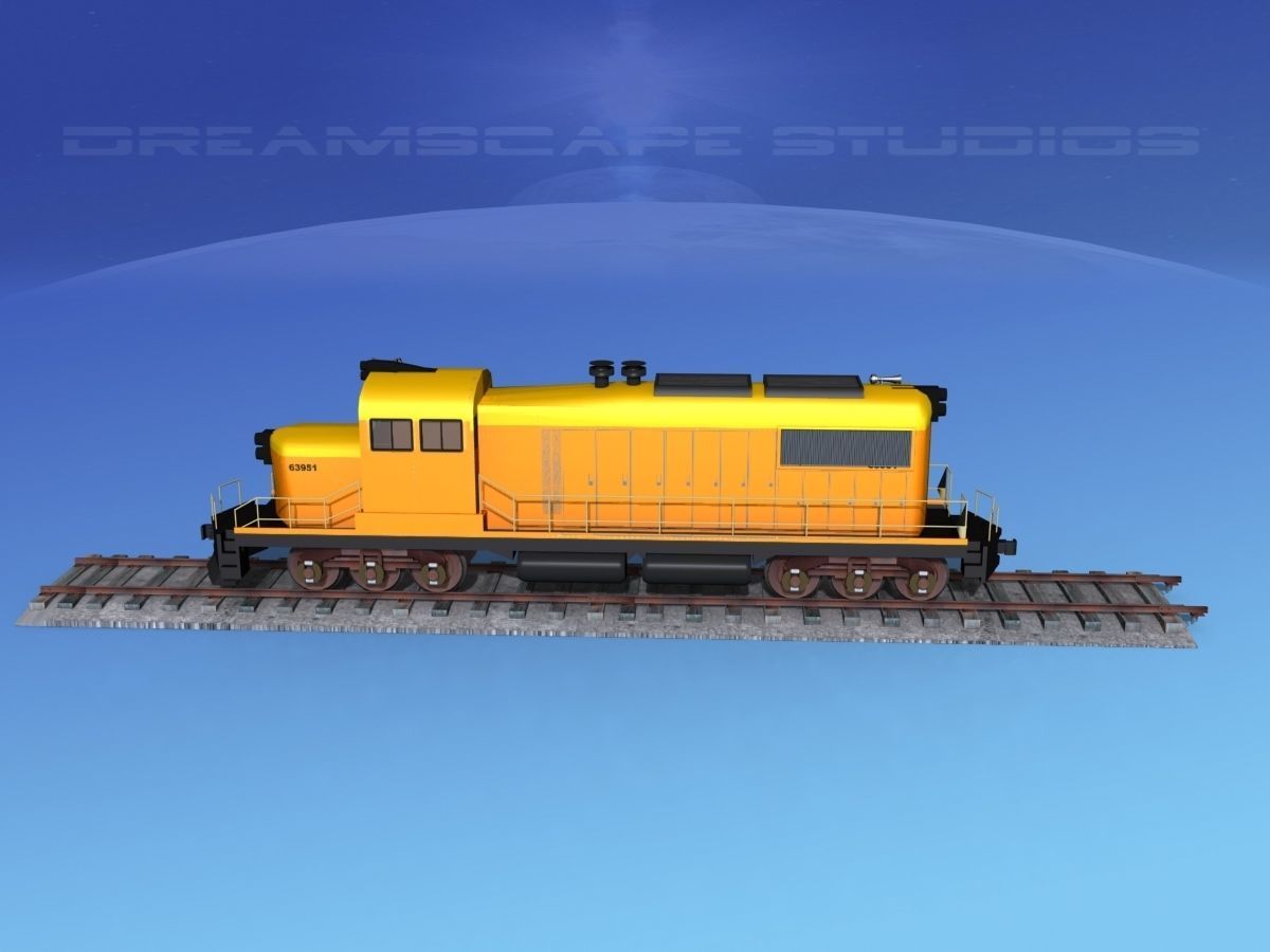 Diesel Locomotive V10 3D model_4