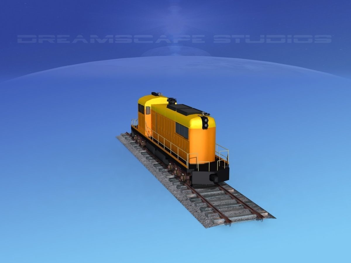 Diesel Locomotive V10 3D model_1