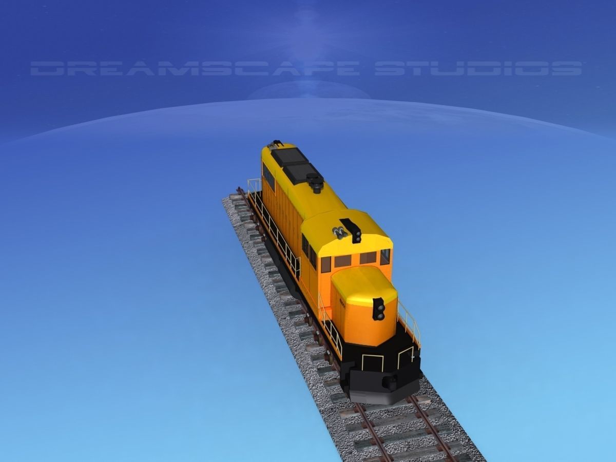 Diesel Locomotive V10 3D model_8
