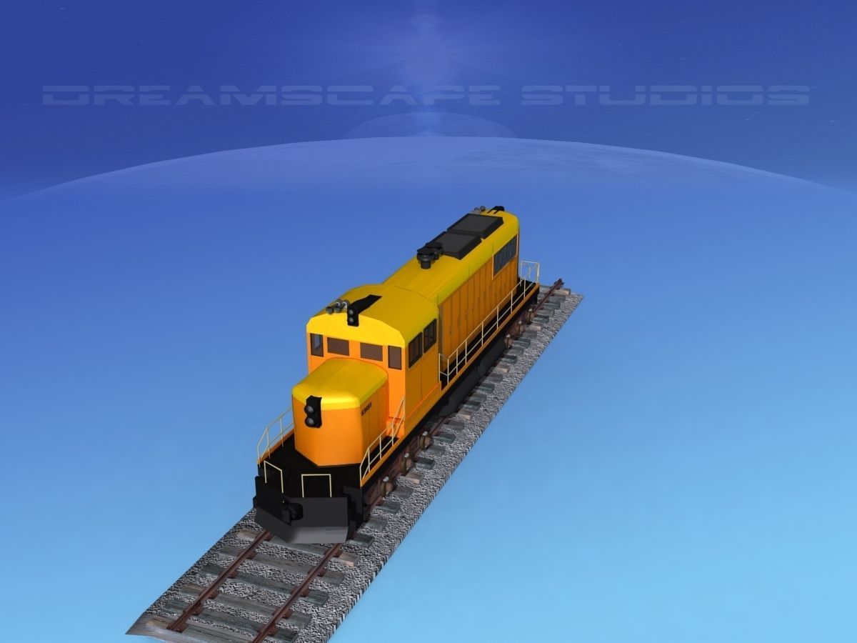 Diesel Locomotive V10 3D model_7