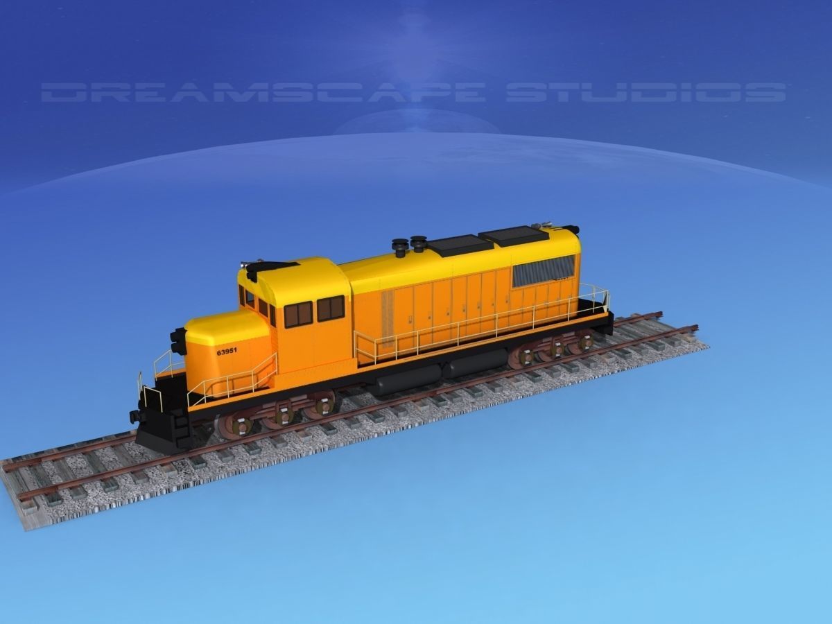 Diesel Locomotive V10 3D model_6