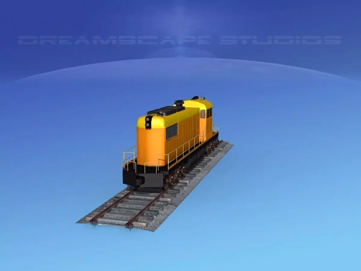 Diesel Locomotive V10 3D model_0