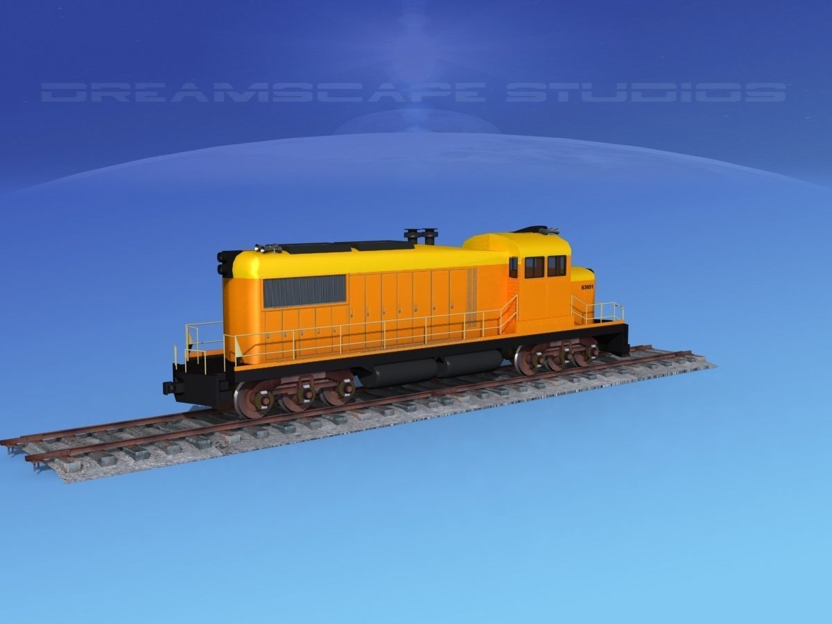 Diesel Locomotive V10 3D model_2