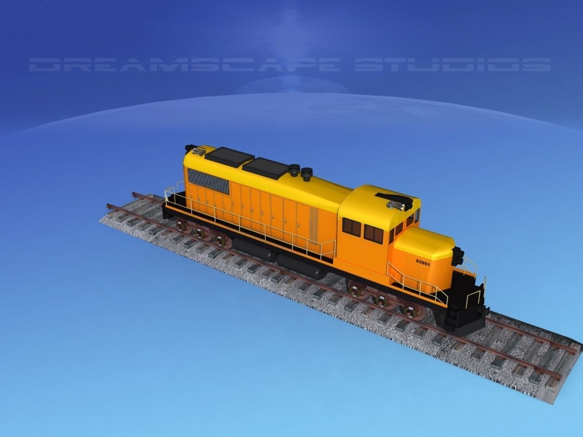 Diesel Locomotive V10 3D model_9
