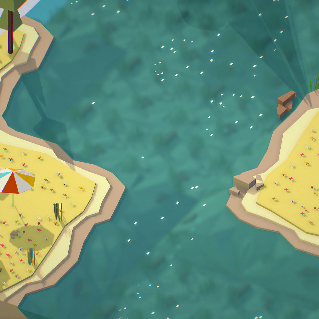 isometric style camping level constructor Low-poly 3D model_51