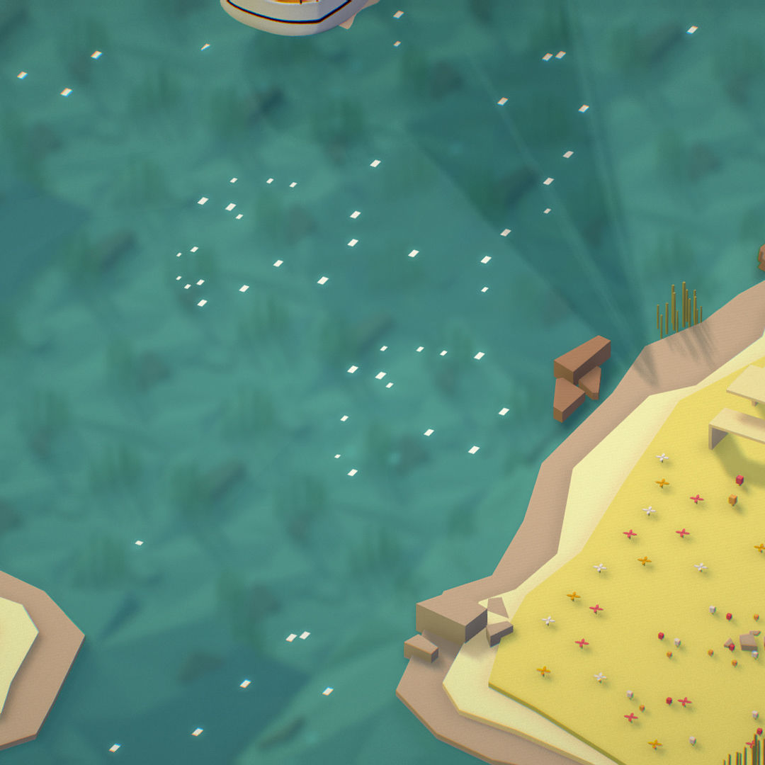 isometric style camping level constructor Low-poly 3D model_54